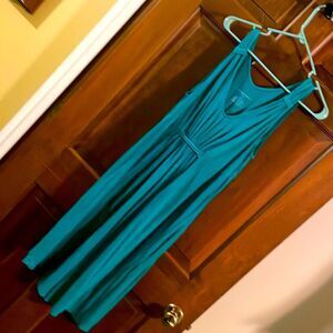 Liz Lange Green sleeveless soft knit Maternity Dress size M sleeveless elastic